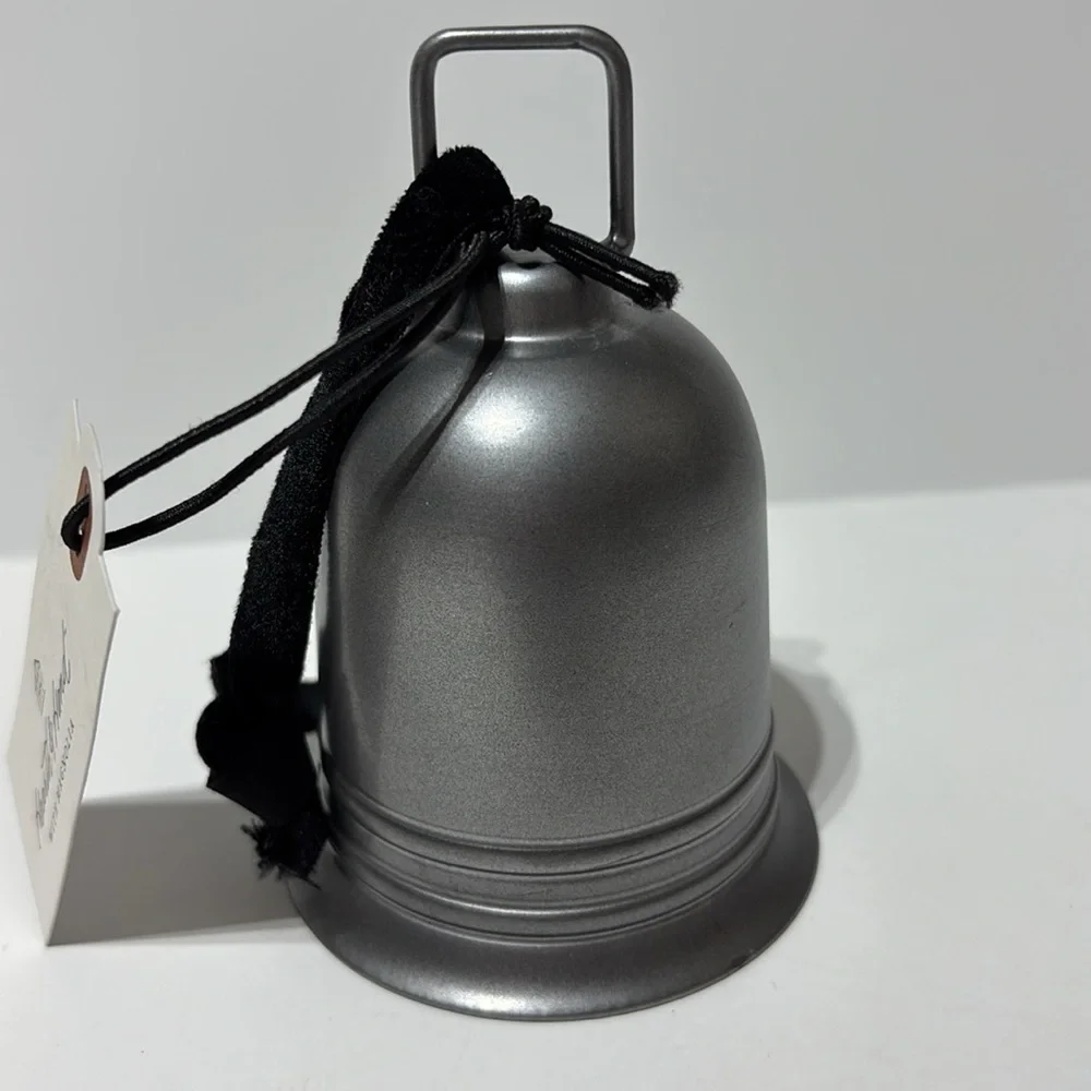 Hearth & Hand 4” Silver Bell with Black Ribbon